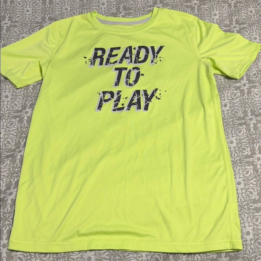 Neon Yellow Graphic T-Shirt- youth size 16